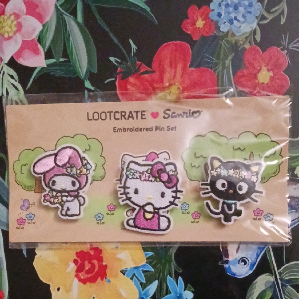 Lootcrate Sanrio Embroidered Pin Set